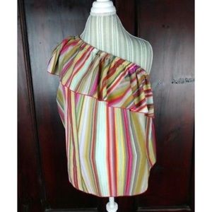 Rachel Roy stripped one shoulder top